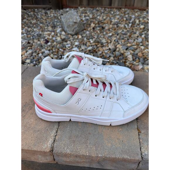 On Cloud The Roger Clubhouse White Rosewood Pink Shoes Sneakers Size 10 - Picture 3 of 15